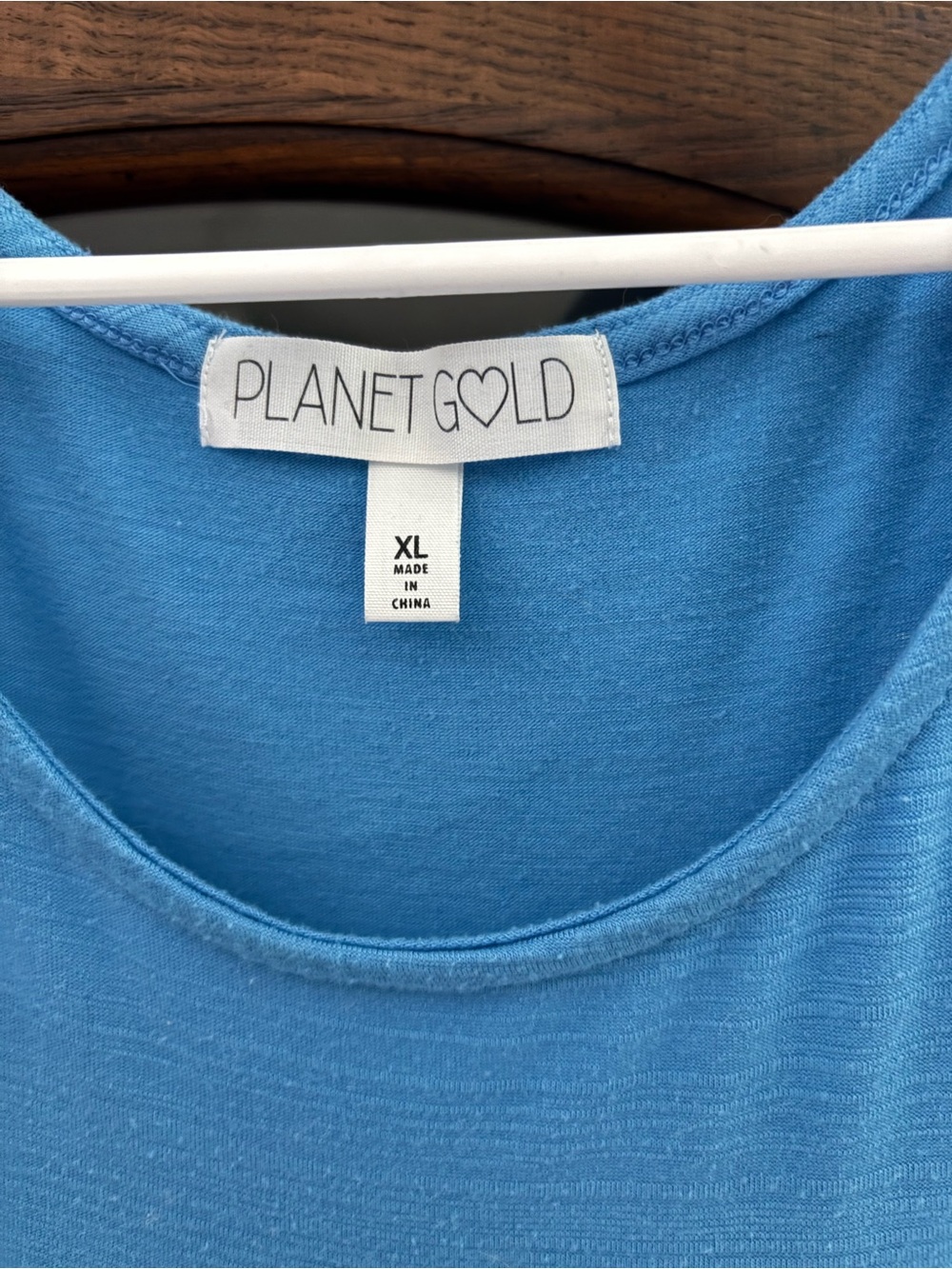 Planet Gold Light Blue Ruffle Tiered Tank Top - Picture 3 of 4